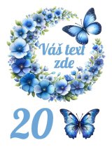 Wydruk jadalny - Kwiatowy wieniec z własnym tekstem i cyfrą