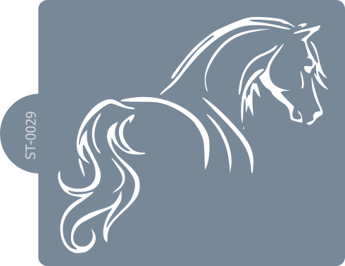 Cukrárska šablóna (Stencil) Silueta koňa