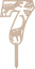 Tortový zápich Číslica s dinosaurom