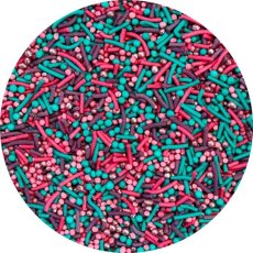 4Cake Cukrowa posypka Florence No. 2 - różowa, fioletowa i niebieska (50 g)