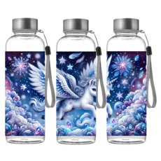 Butelka sportowa z Tritanu - Gwiezdny Alicorn i kryształy (500 ml)