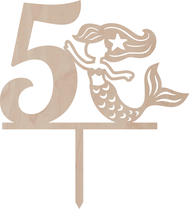 Dortový zápich Číslovka s mořskou vílou