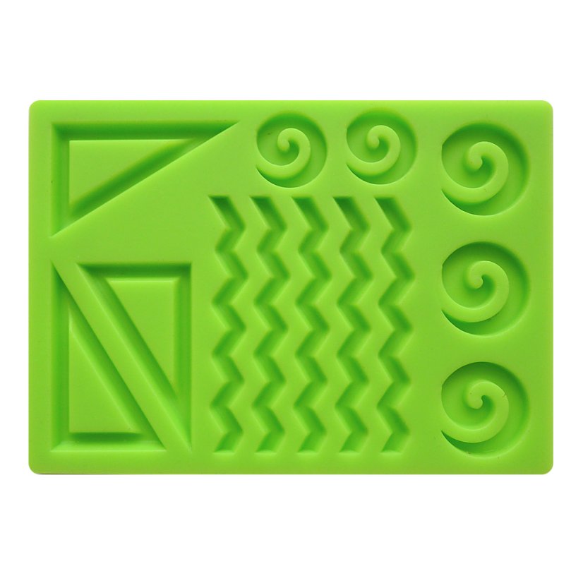 Forma silikonowa do dekoracji z czekolady – Kształty geometryczne