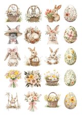 Jedlý papier - Veľkonoční zajačikovia a jarné kvety