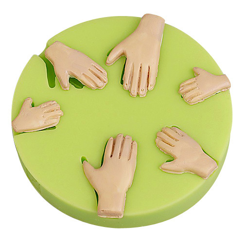 Forma silikonowa - 6 gestów dłoni (68x11 mm)