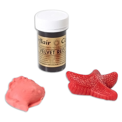 Gelová barva Sugarflair - Velvet Red (25 g)