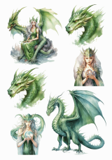 Jedlá tlač – Dračia kráľovná a smaragdoví draci