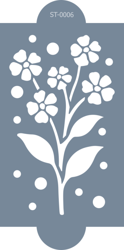 Cukrárska šablóna (Stencil) Kvetinový vzor