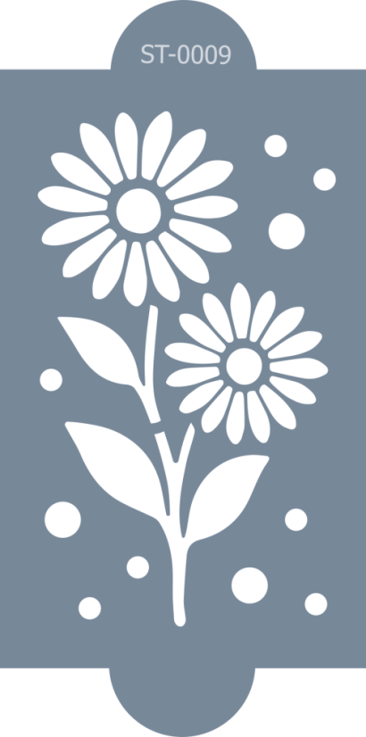 Cukrárska šablóna (Stencil) Kopretiny