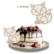 Drewniana dekoracja Lisek - dwuwarstwowa