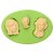 ES 1603 3 Beauty women heads shape Silicone Molds for Fondant Cake Decorating