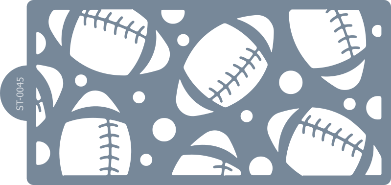 Cukrárska šablóna (Stencil) Vzor ragbyové lopty