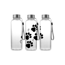 Sportowa butelka z Tritanu – wzór psie łapki i serca (500 ml)