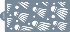 Cukrářská šablona (Stencil) Badmintonové košíčky