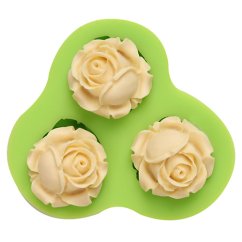 Forma silikonowa trzy małe rozetki