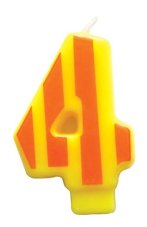 Sviečka na tortu – číslo 4 (9 cm)