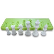Forma silikonowa figury szachowe 3D (kompletny zestaw)