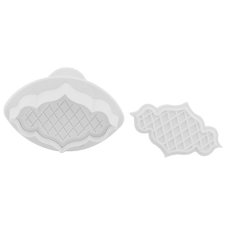 Sada plastových vykrajovačiek mriežkované plakety - 2 ks