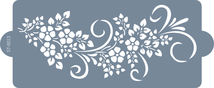Cukrářská šablona (Stencil) Květinová girlanda