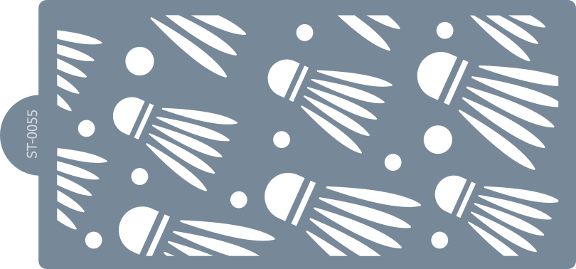 Cukrárska šablóna (Stencil) Bedmintonové košíky