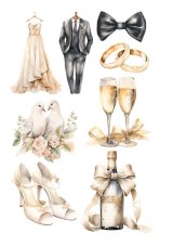 Jedlý papír Svatební kolekce - Klasická elegance