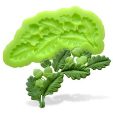 Forma silikonowa liście dębu i żołędzie