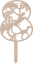 Tortový zápich Číslica s dinosaurom