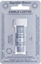 Sugarflair jadalny barwnik pyłkowy z perłą – Silver Sparkle