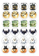 Jedlý tisk na cupcakes Halloween 24ks