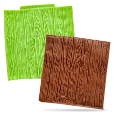 Silikonová formička - reliéf dřeva (100x100 mm)