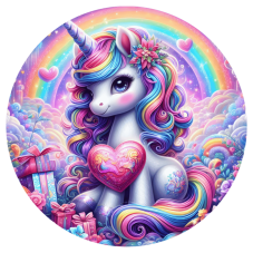 Wydruk jadalny – Magiczny jednorożec z serduszkiem