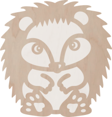 Drewniana dekoracja Jeżyk - dwuwarstwowa