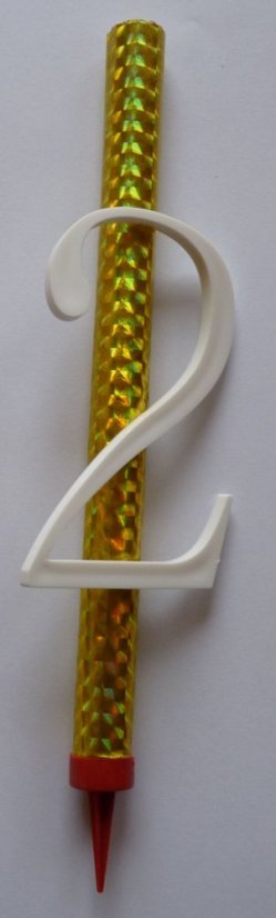 Fontanna tortowa z cyfrą - cyfra 2