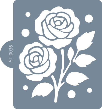 Cukrářská šablona (Stencil) Dvě růže na stonku