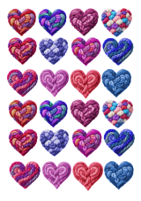 Jedlý papír – Pletená srdce z lásky