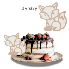 Drewniana dekoracja Lisek - dwuwarstwowa