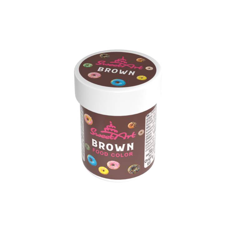 Barwnik spożywczy w żelu SweetArt - Brązowy (30 g)