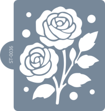 Szablon cukierniczy (Stencil) Dwie róże na łodydze