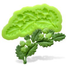 Forma silikonowa – Liście dębu i żołędzie