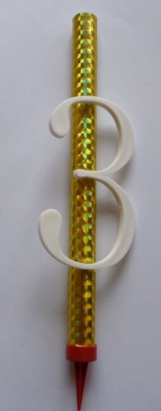 Fontanna tortowa z cyframi - cyfra 3