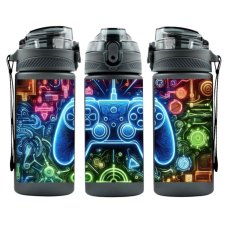 Sportowa butelka z Tritanu – Neonowa Edycja Gamer (500 ml)