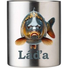 Dvojstenný nerezový hrnček Kapor s menom na želanie 250ml