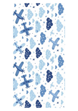 Jedlý tisk – Nebeský vzor: Letadla a mráčky