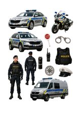 Jedlá tlač Polícia ČR – realistická súprava, hárok A4