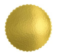 Obojstranná tortová podložka 28 cm – čierno-zlatá (3 mm)