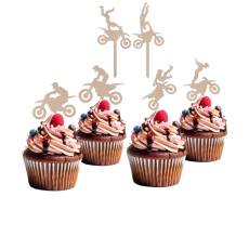 Cupcake zápichy Motokros / FMX – Set 6 ks