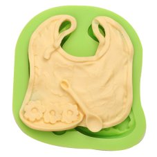 ES 1105 Flower Baby Bib and Spoon Silicone Molds