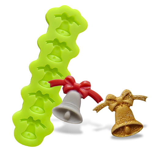 Forma silikonowa Świąteczny dzwoneczek z kokardą