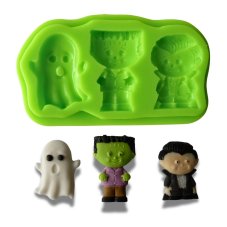 Silikónová formička Halloween – Upír, duch a Frankenstein