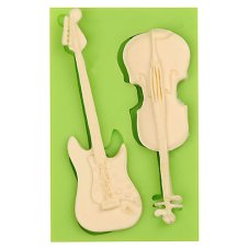 Silikónová formička - gitara a basa (73 mm / 63 mm)